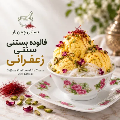 فالوده بستنی سنتی زعفرانی